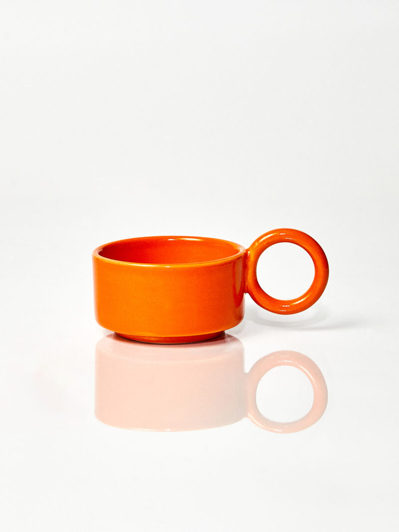 Filiżanka ceramiczna Baub espresso /Orange/ ręcznie wywarzana