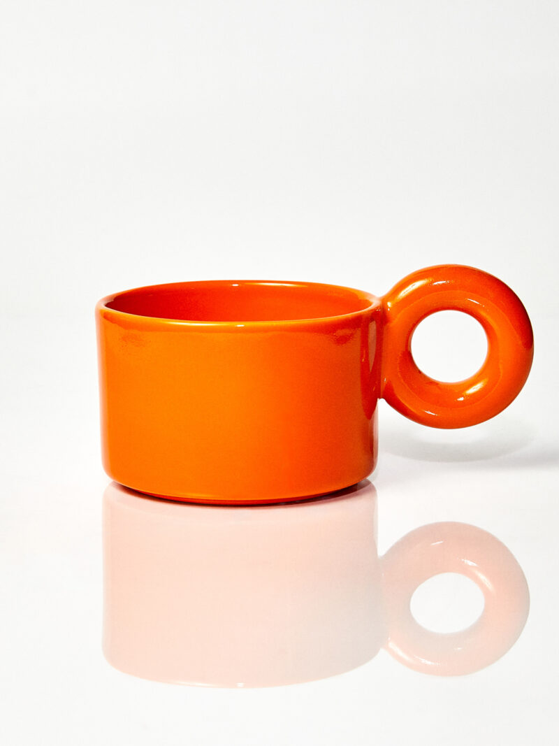 Kubek ceramiczny Jackie / Orange/ ręcznie wytwarzany