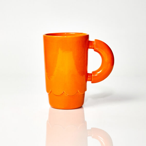 Kubek ceramiczny LOLA / Orange/ ręcznie wytwarzany