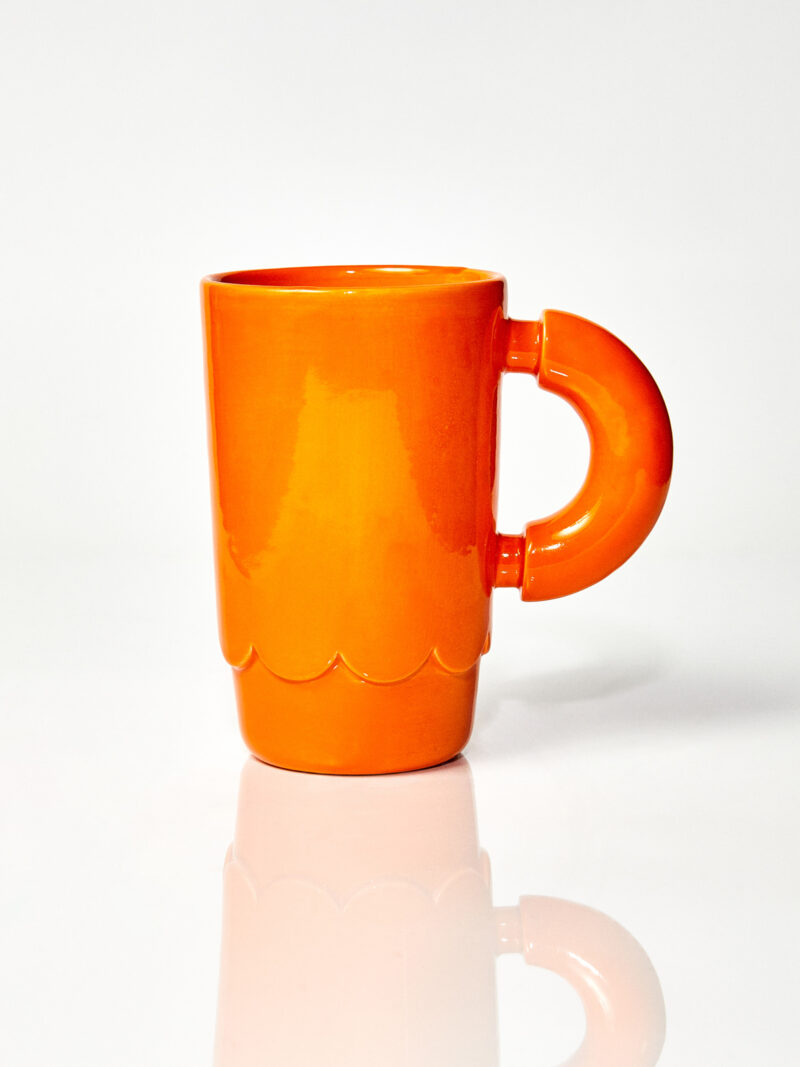 Kubek ceramiczny LOLA / Orange/ ręcznie wytwarzany