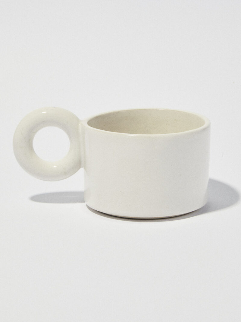 Kubek ceramiczny Jackie / Shiny White/ ręcznie wytwarzany