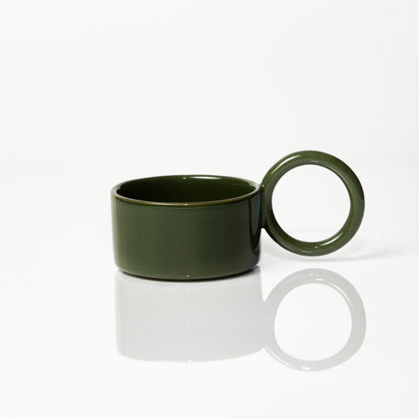 Filiżanka ceramiczna Baub zielona / Parrot Green/ ręcznie wytwarzana