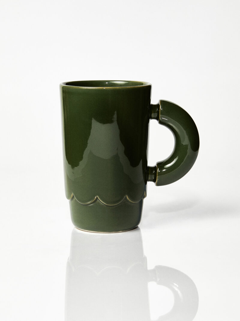 Kubek ceramiczny LOLA / Parrot green/ ręcznie wytwarzany
