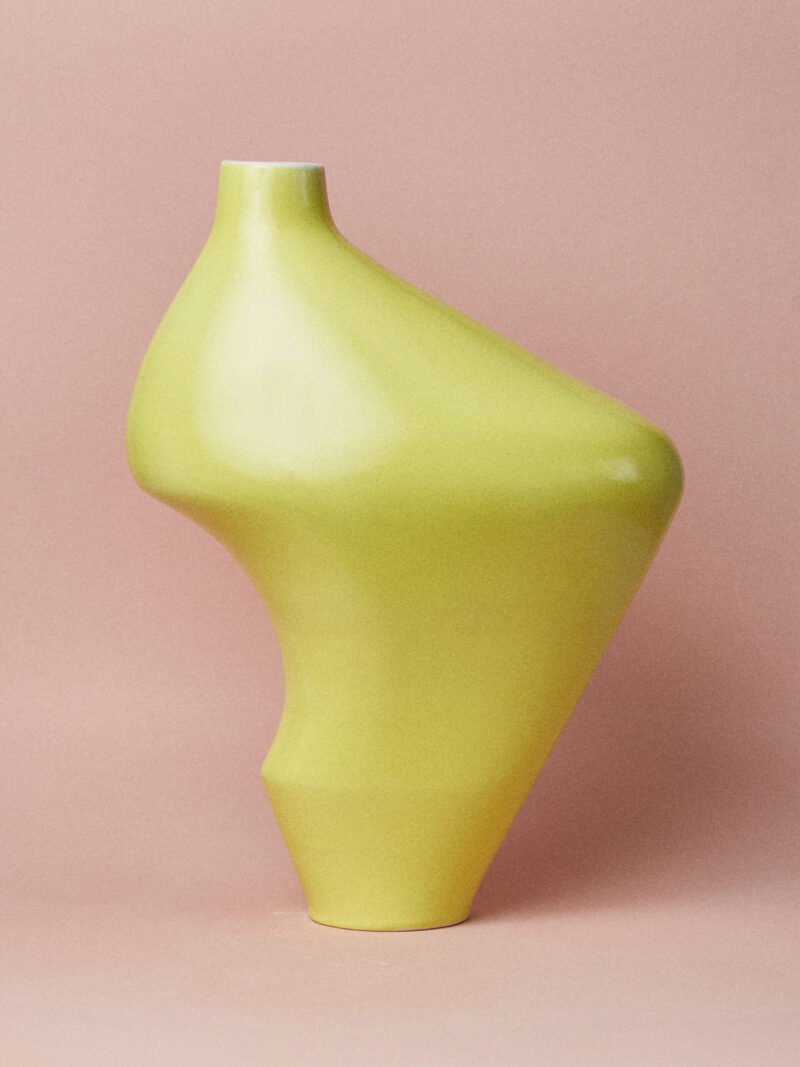 Wazon ceramiczny Modo / Acid Yellow/ ręcznie wytwarzany