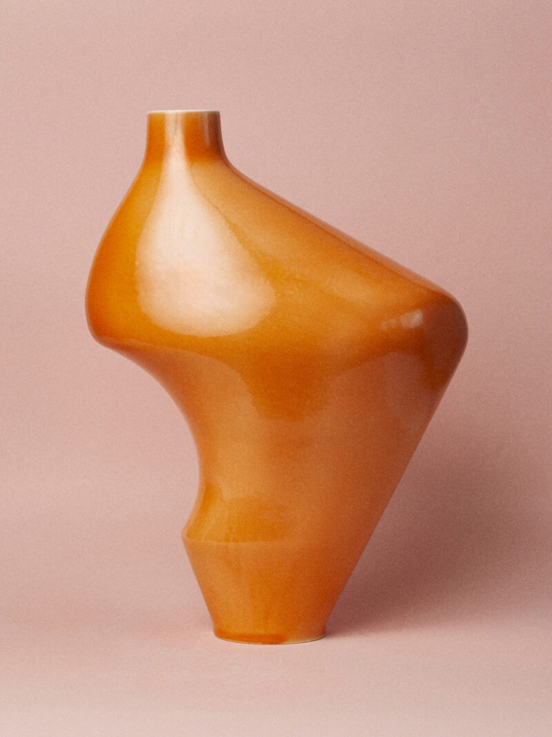 Wazon ceramiczny Modo / Orange/ ręcznie wytwarzany