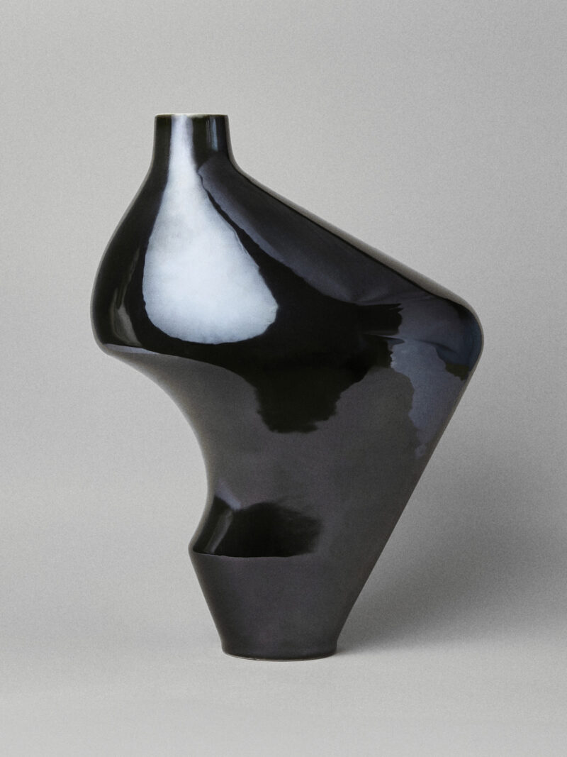 Wazon ceramiczny Modo / Opium black/ ręcznie wytwarzany
