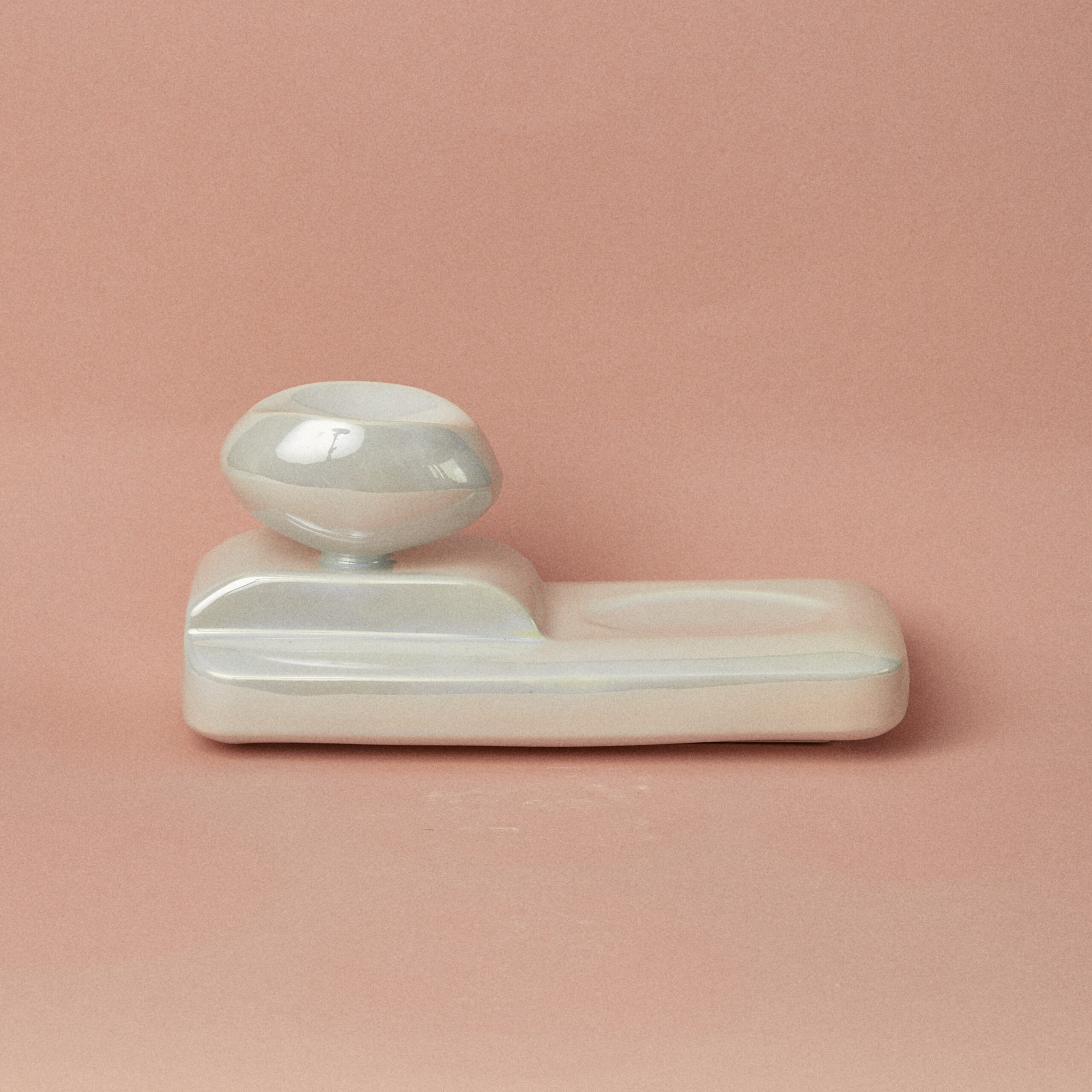 Kadzielnica ceramiczna Bloom/ Perła/ ręcznie wytwarzana