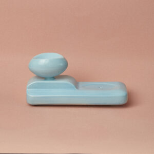 Kadzielnica ceramiczna Bloom/ Funny Azzure/ ręcznie wytwarzana