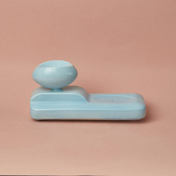 Kadzielnica ceramiczna Bloom/ Funny Azzure/ ręcznie wytwarzana