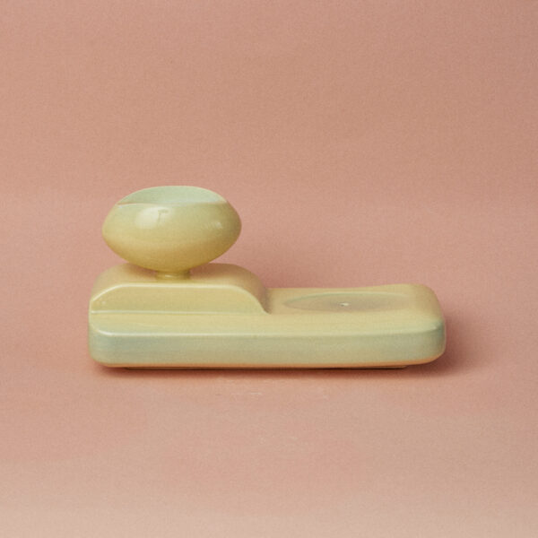 Kadzielnica ceramiczna Bloom/ Butter blue gradient/ ręcznie wytwarzana