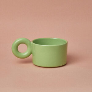 Kubek ceramiczny Jackie / Green pea/ ręcznie wytwarzany