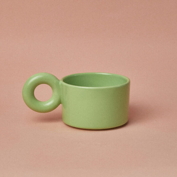 Kubek ceramiczny Jackie / Green pea/ ręcznie wytwarzany