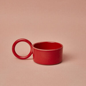 Filiżanka ceramiczna Baub / Rosso/ ręcznie wytwarzana