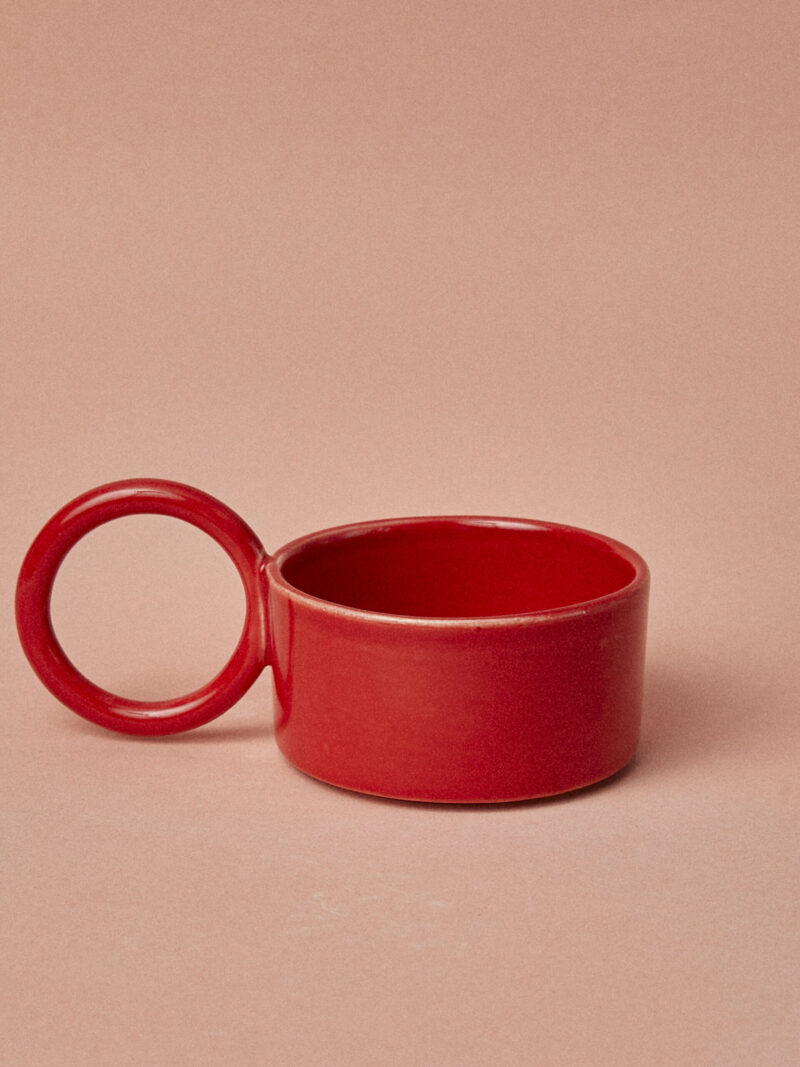 Filiżanka ceramiczna Baub / Rosso/ ręcznie wytwarzana