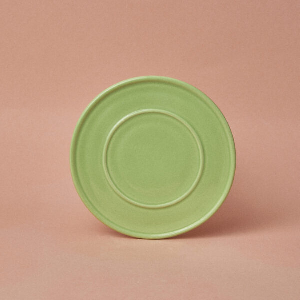 Spodek ceramiczny Baub / Green pea/ ręcznie wytwarzany