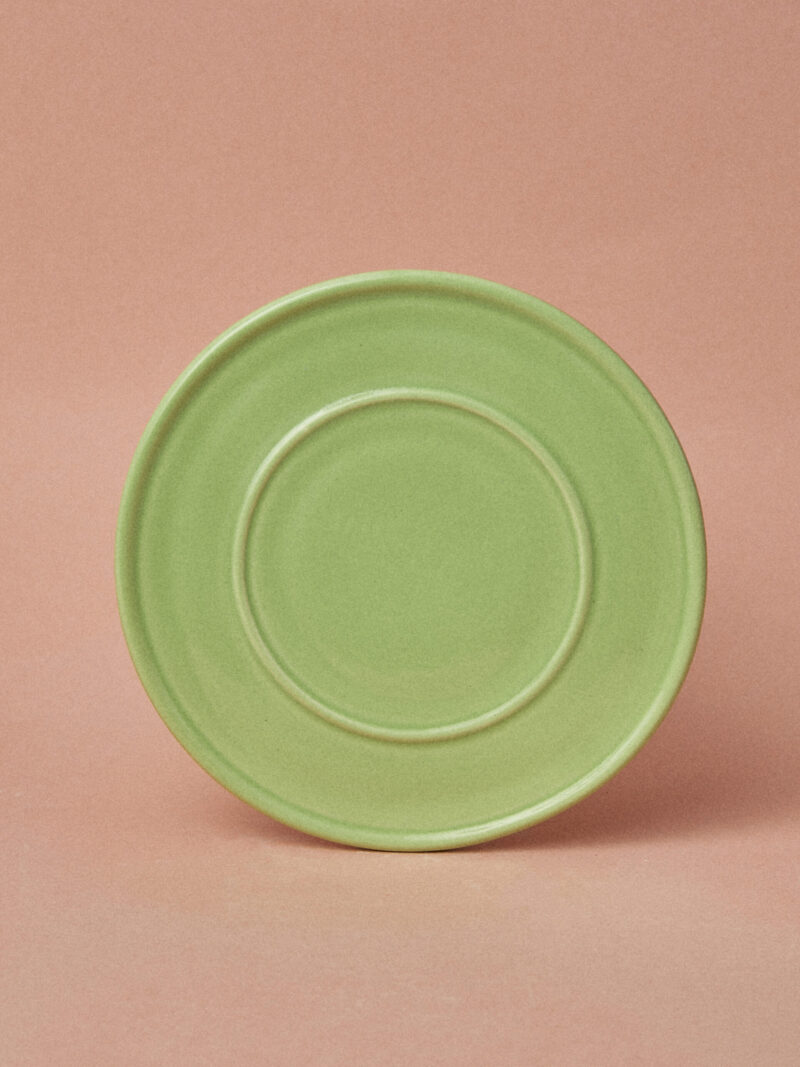 Spodek ceramiczny Baub / Green pea/ ręcznie wytwarzany
