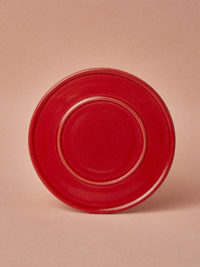 Spodek ceramiczny Baub / Rosso/ ręcznie wytwarzany