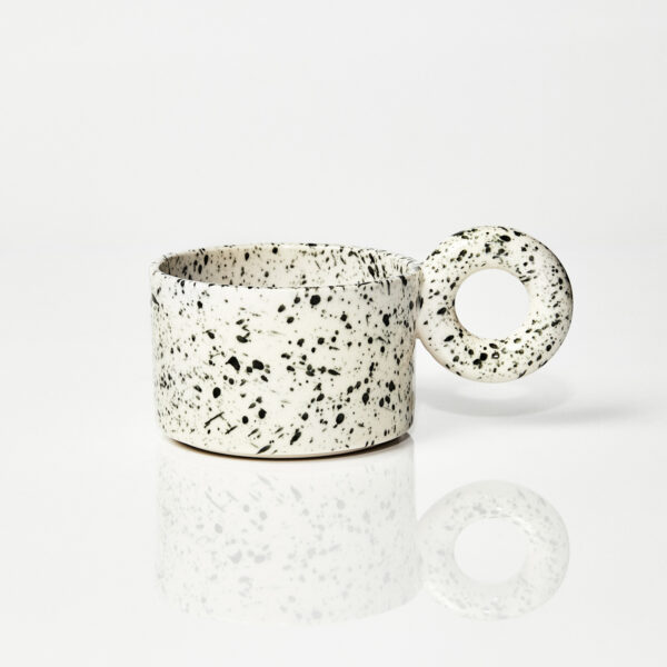 Kubek ceramiczny Jackie / Pollock patern/ ręcznie wytwarzany