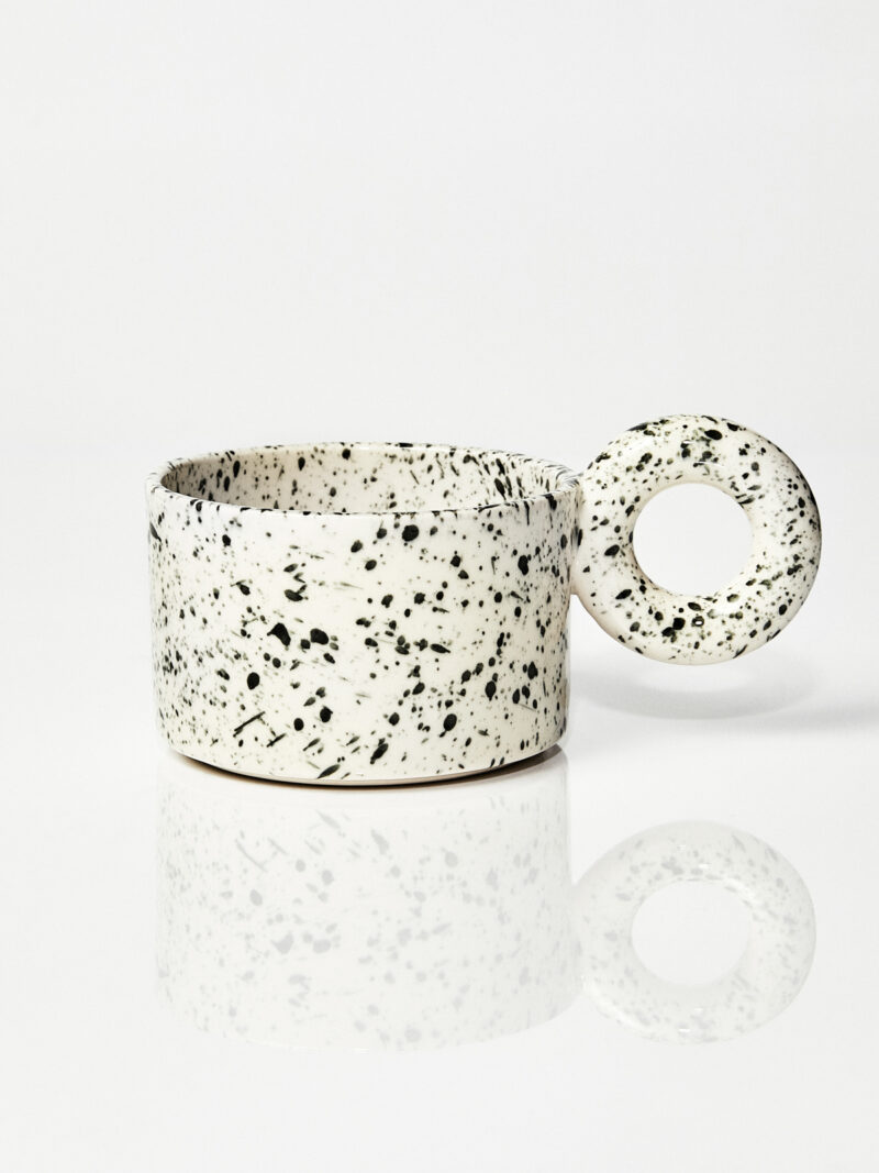 Kubek ceramiczny Jackie / Pollock patern/ ręcznie wytwarzany