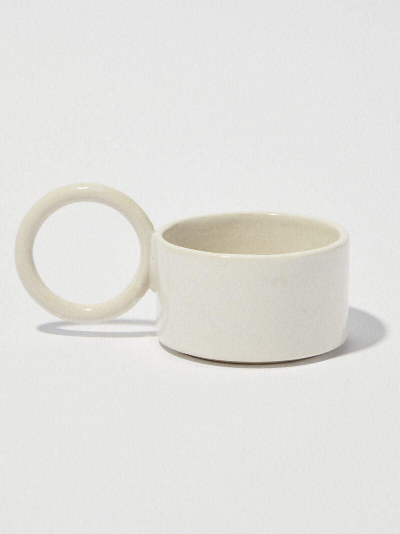 Filiżanka ceramiczna Baub /Shiny White/  ręcznie wywarzana