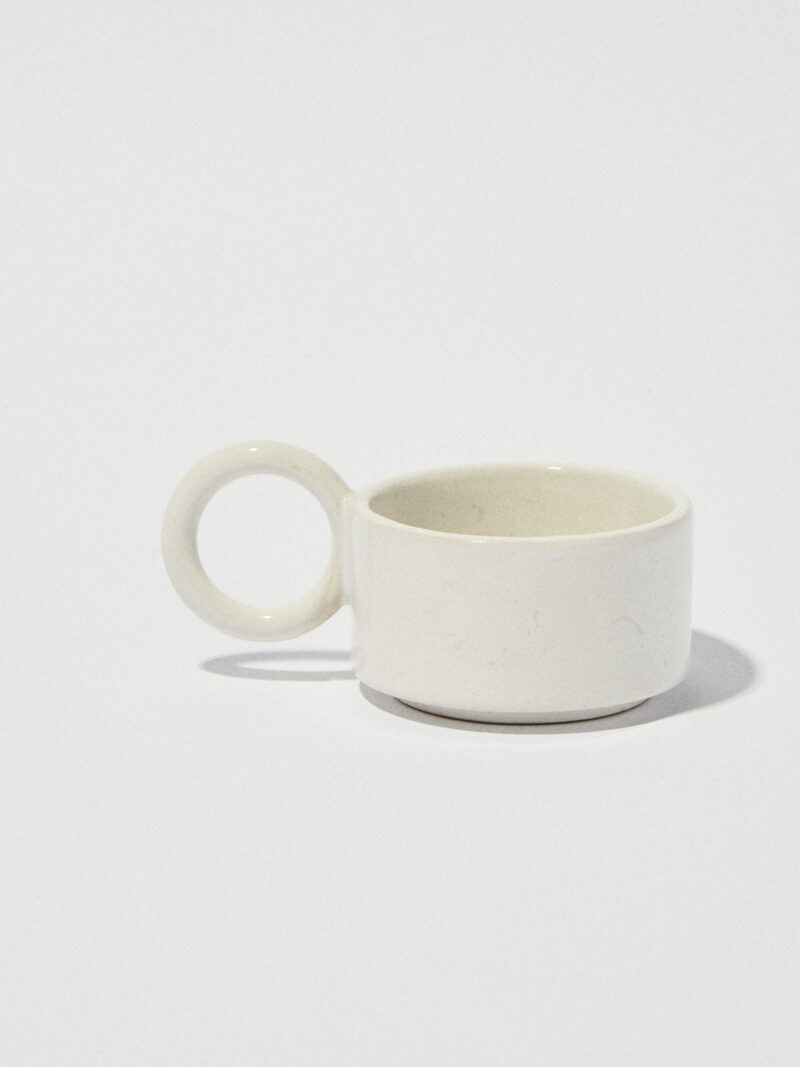Filiżanka ceramiczna Baub espresso /Shiny white/  ręcznie wywarzana