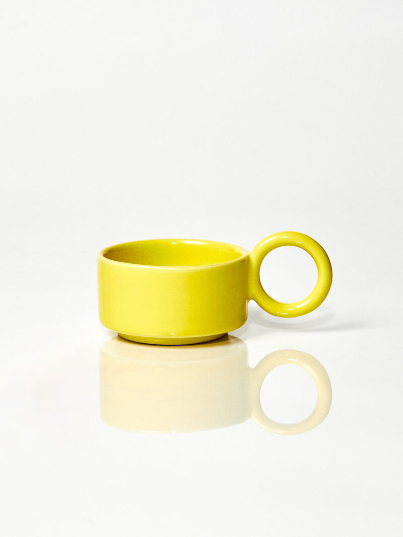 Filiżanka ceramiczna Baub espresso / Acid Yellow/ ręcznie wytwarzana