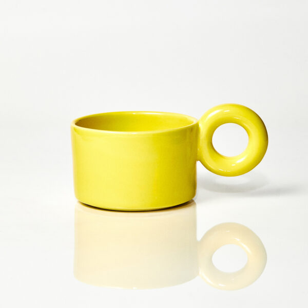 Kubek ceramiczny Jackie / Acid yellow / ręcznie wytwarzany