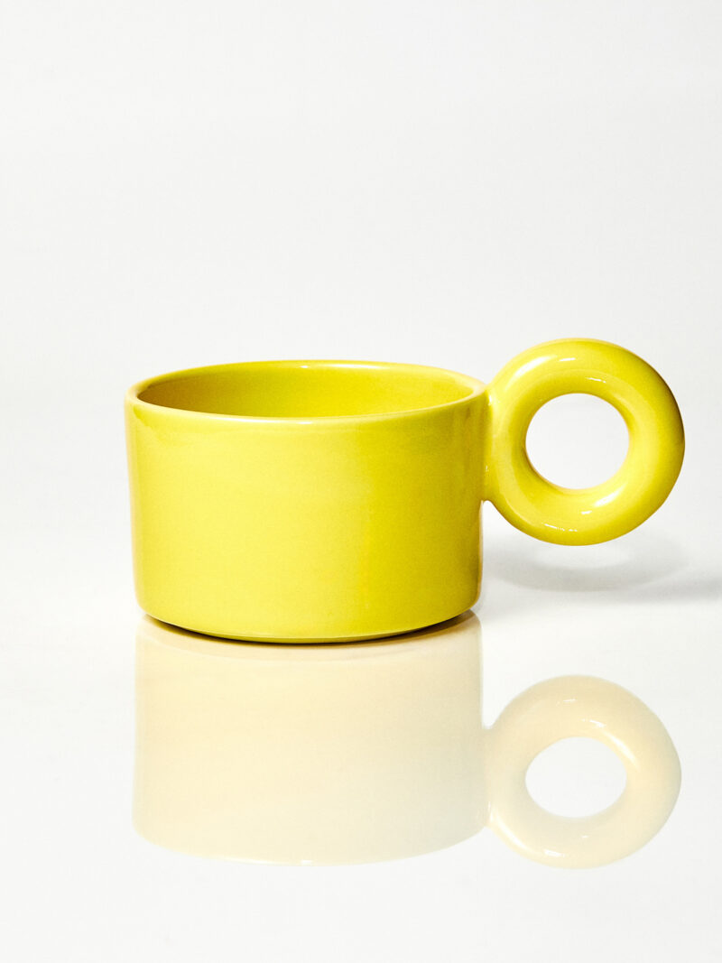 Kubek ceramiczny Jackie / Acid yellow / ręcznie wytwarzany