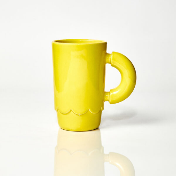 Kubek ceramiczny LOLA / Acid Yellow/ ręcznie wytwarzany