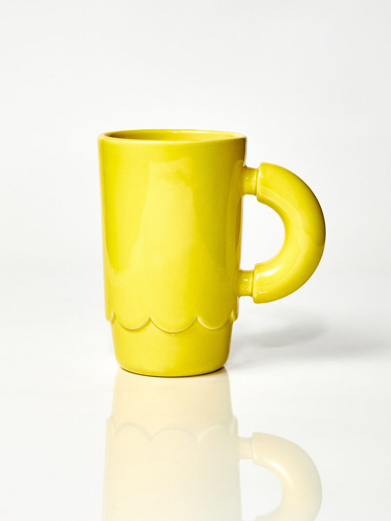 Kubek ceramiczny LOLA / Acid Yellow/ ręcznie wytwarzany