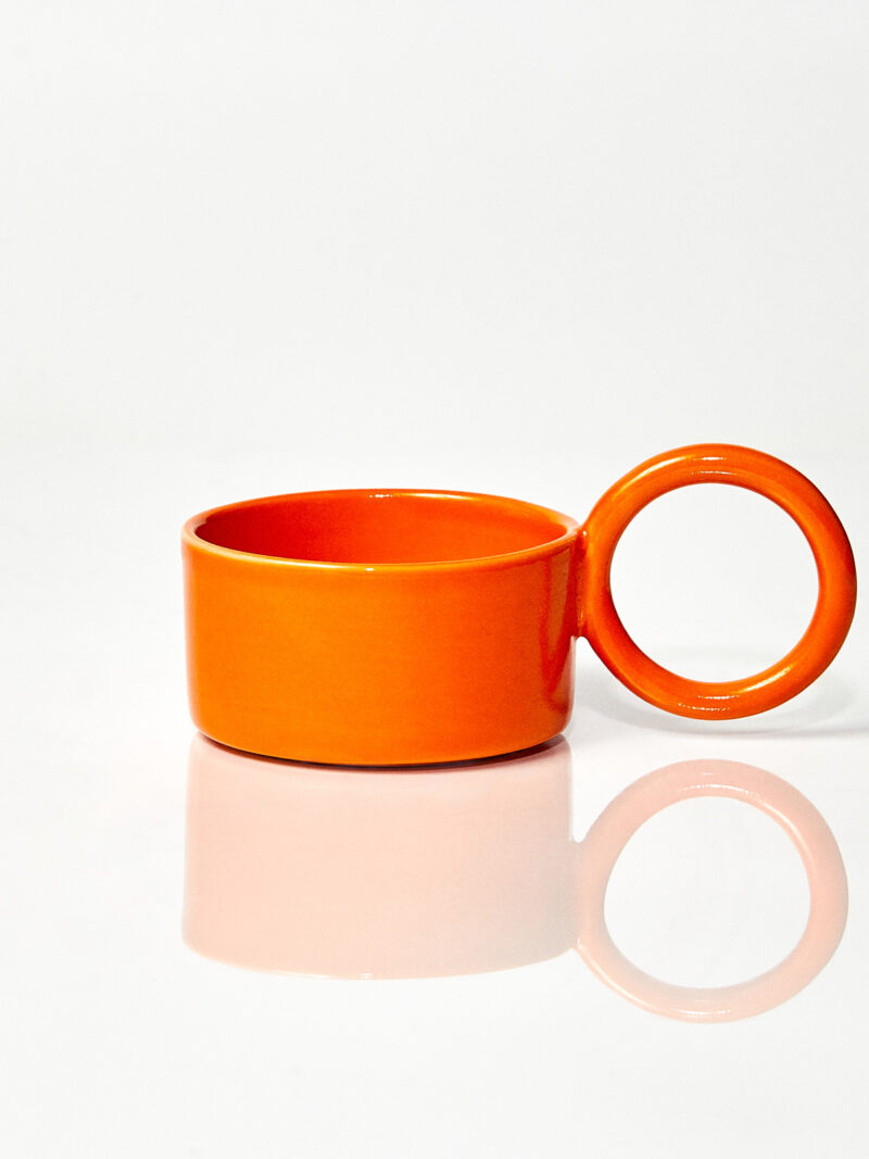 Filiżanka ceramiczna Baub /Orange/ ręcznie wytwarzany