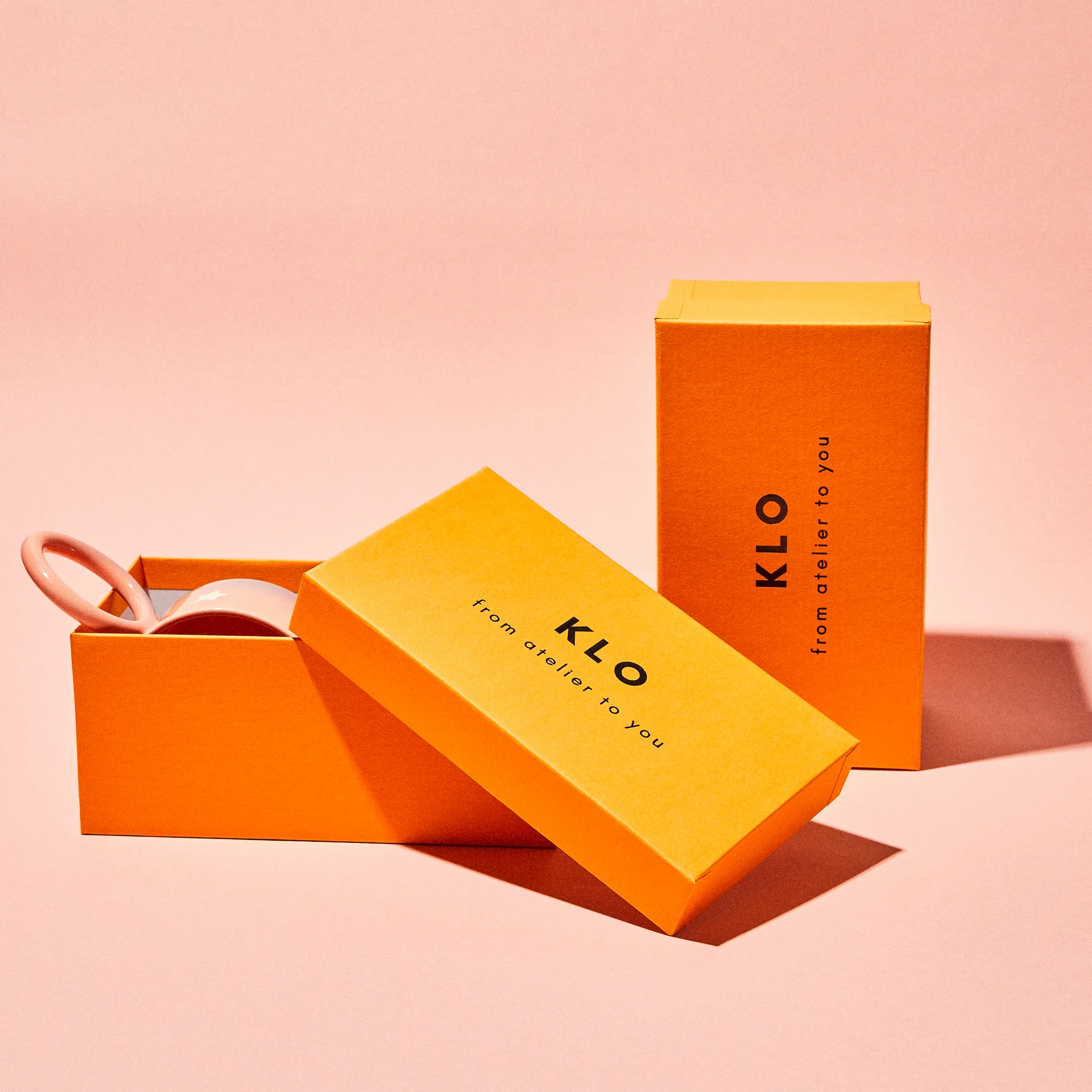 Filiżanka ceramiczna Baub espresso /Orange/ ręcznie wywarzana - obrazek 2