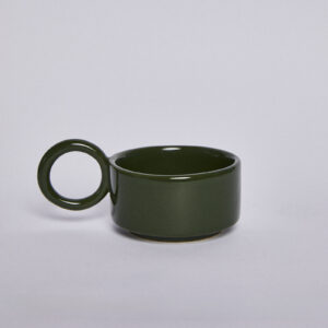 Filiżanka ceramiczna Baub espresso zielona/ Parrot green/ ręcznie wytwarzana