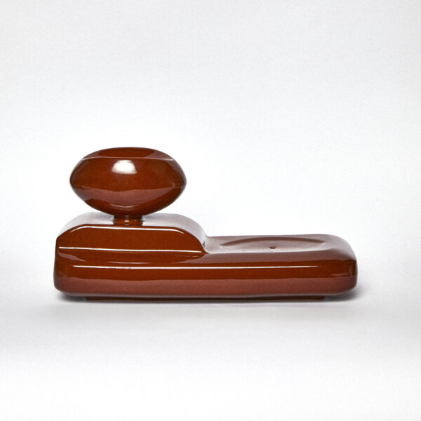 Kadzielnica ceramiczna Bloom/ Hazlenut/ ręcznie wytwarzana