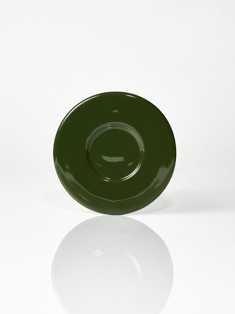 Spodek ceramiczny Baub espresso / Parrot green/ ręcznie wytwarzany