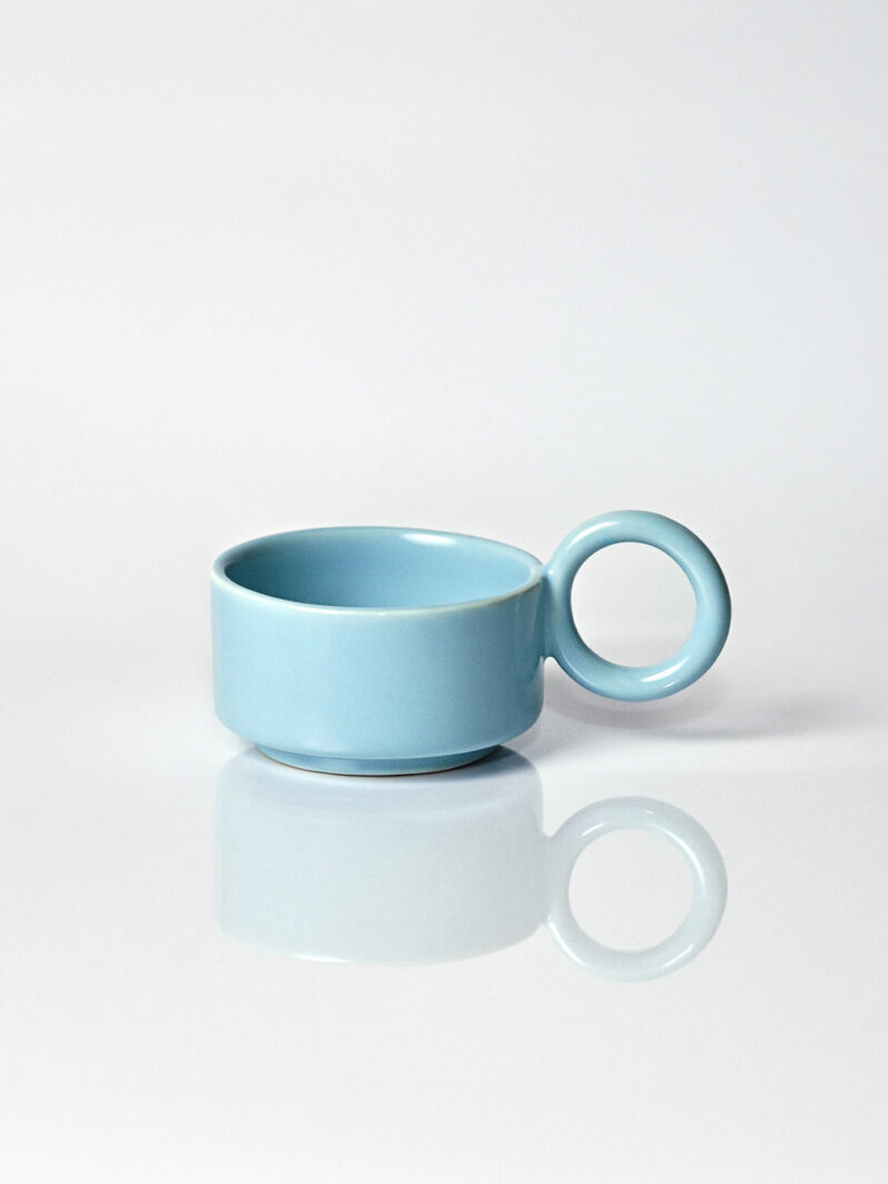Filiżanka ceramiczna Baub espresso / Baby Blue/ ręcznie wytwarzana