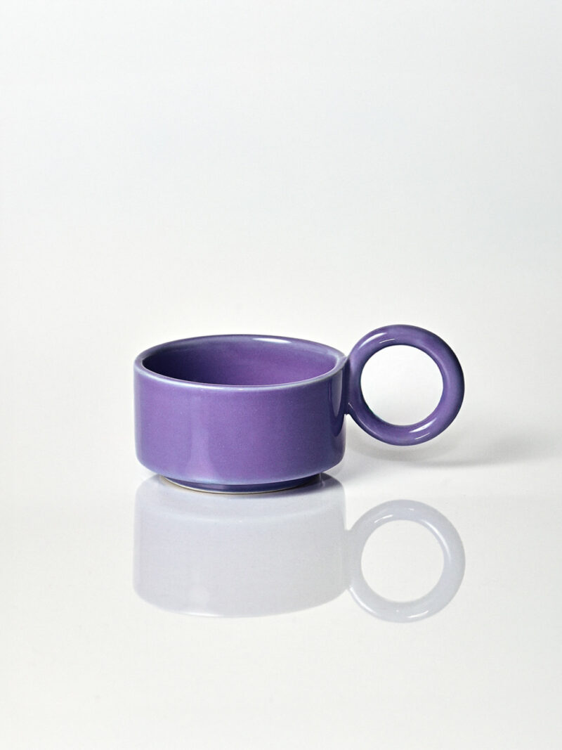 Filiżanka ceramiczna Baub espresso / Electric Violet/ ręcznie wytwarzana